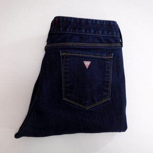 Guess Medium Rise Boot Cut Sarah Fit Dark Jeans